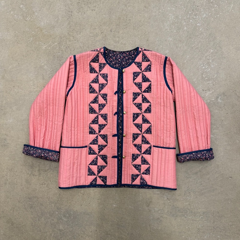 Handmade Reversible Quilt jacket Size L